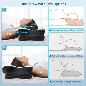 Removable breathable pillowcase on the DONAMA pillow keeps skin cool overnight.