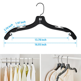 Donext black 20-pack hangers for versatile closet organization.