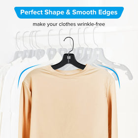 Donext hanger with grooves keeps straps in place and prevents slipping.