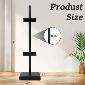 Donghome 18in black steel tabletop easel side view, sturdy base supports heavy frames.