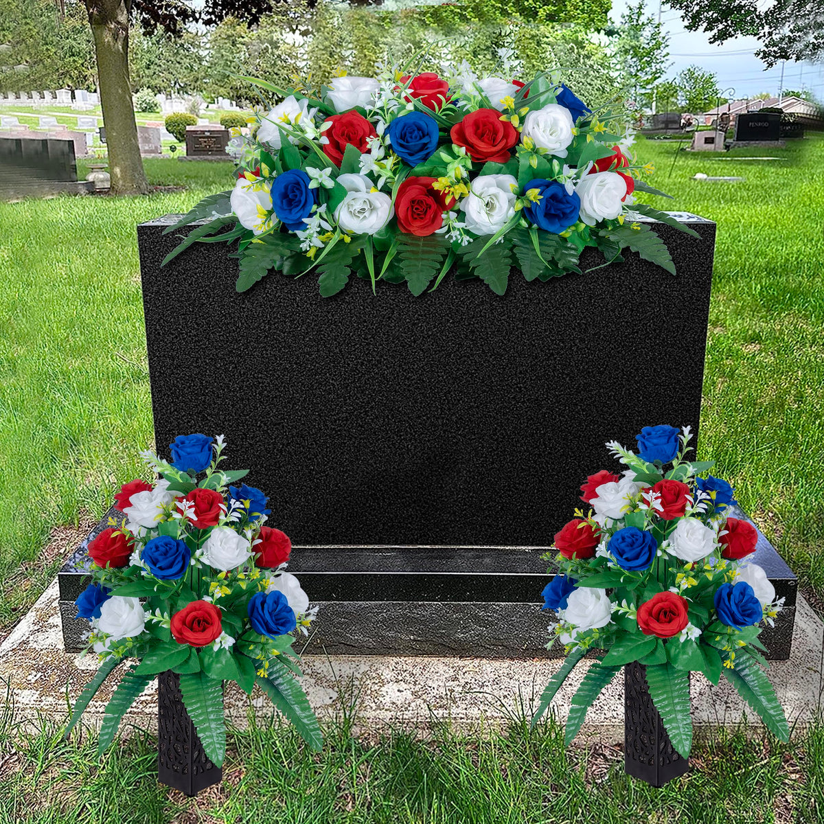 DONODA 18-rose bouquets showcase vibrant, full blooms for graveside displays