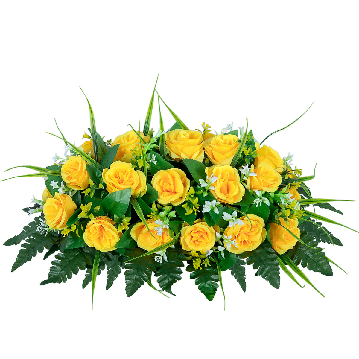 DONODA cemetery tombstone flower saddle in yellow for lasting grave decor
