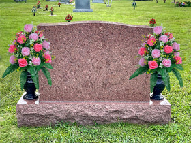 DONODA rose bouquet light pink with 18 heads, ideal for outdoor graves.