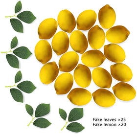 Donotgo 25 fake lemon leaves enhance realistic greenery in any arrangement.