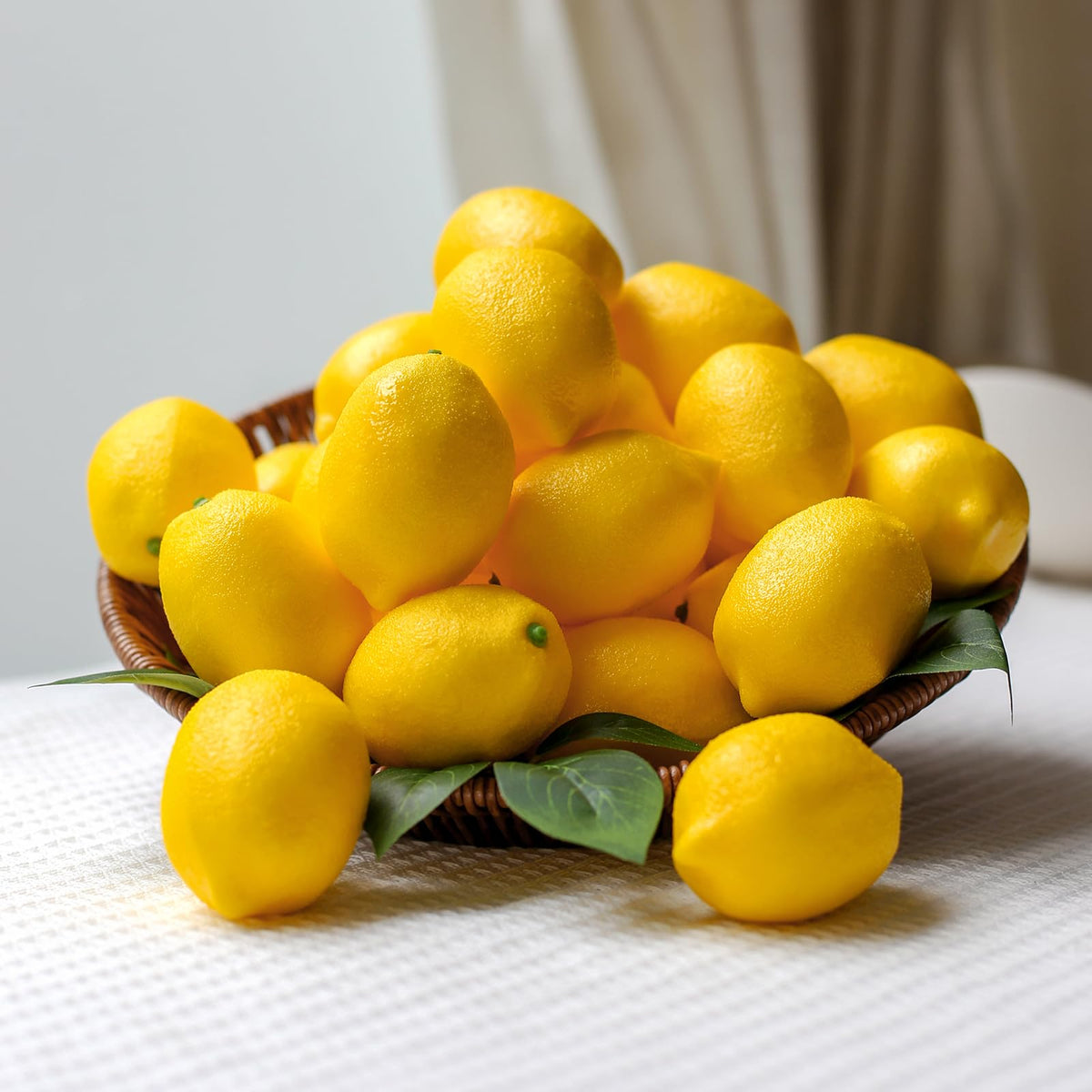 Close-up of Donotgo lemon decor showing lifelike texture and color.