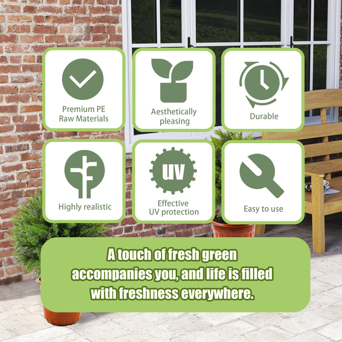 DOPGIB UV resistant HDPE finish preserves color outdoors