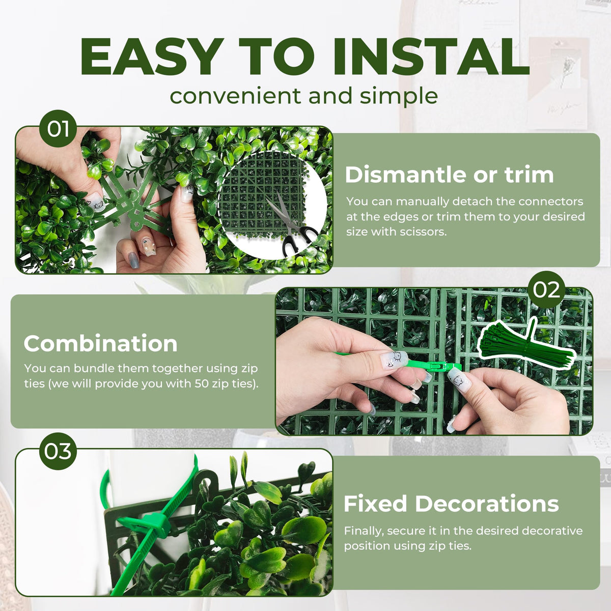 DOPGIB zipper tapes support quick, secure panel installation on any surface.