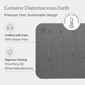 Dorai Stone Bath Mat absorption test showing rapid moisture uptake