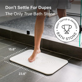 Dorai Stone Bath Mat easy-clean maintenance for busy homes