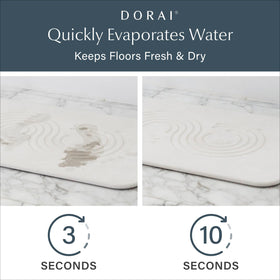 Dorai Stone Bath Mat with non-slip base on wet tiles for safer footing