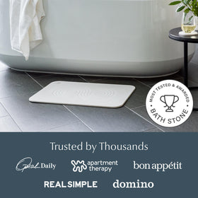 Dorai Stone Bath Mat detail showing sustainable recycled paper components