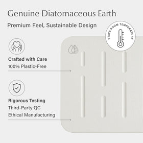 Dorai Stone Bath Mat stays flat for durable, long-lasting use.