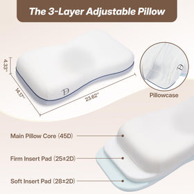 Dorefox cervical neck pillow inner cover protects memory foam layers.
