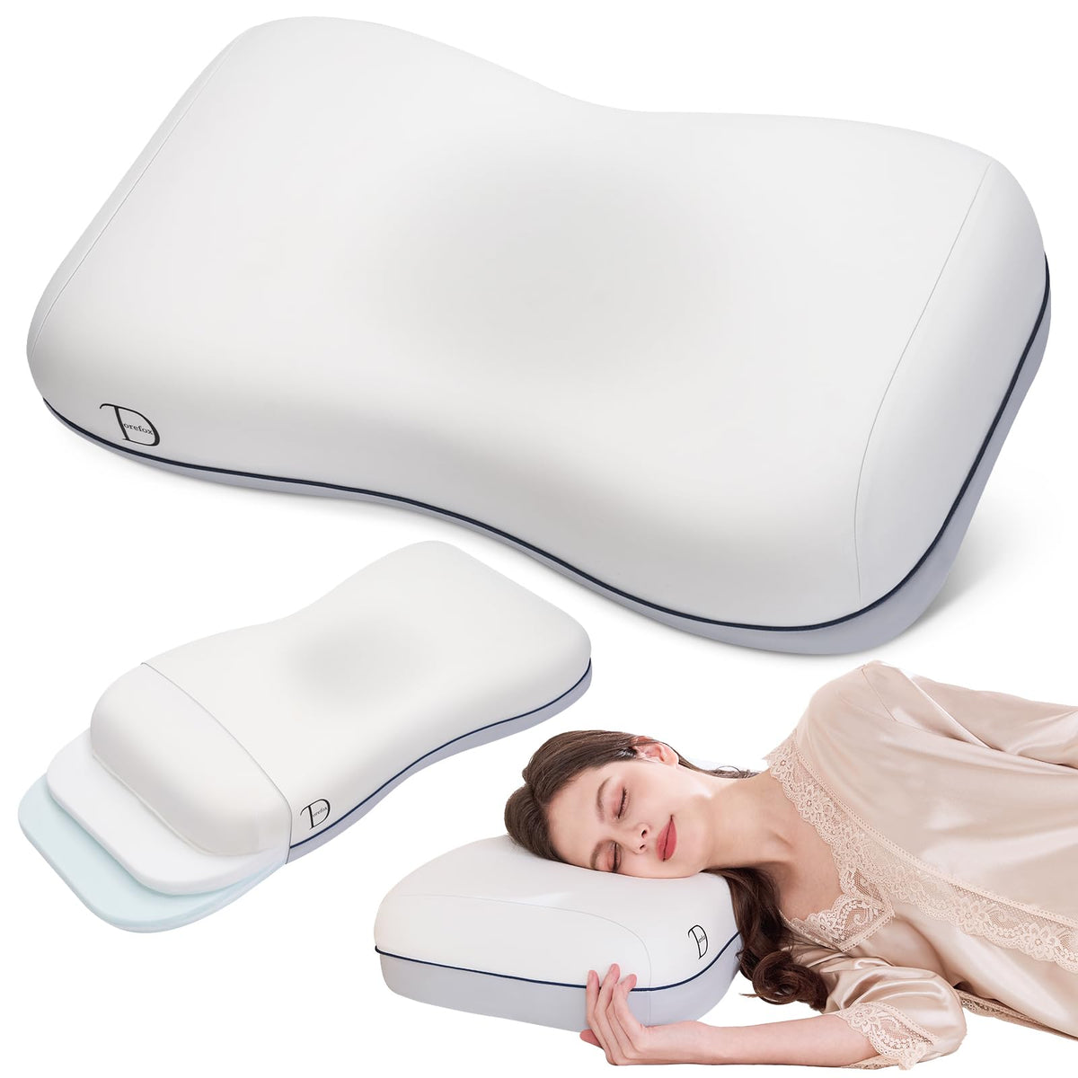 Dorefox cervical neck pillow outer cover for smooth, durable nightly comfort.