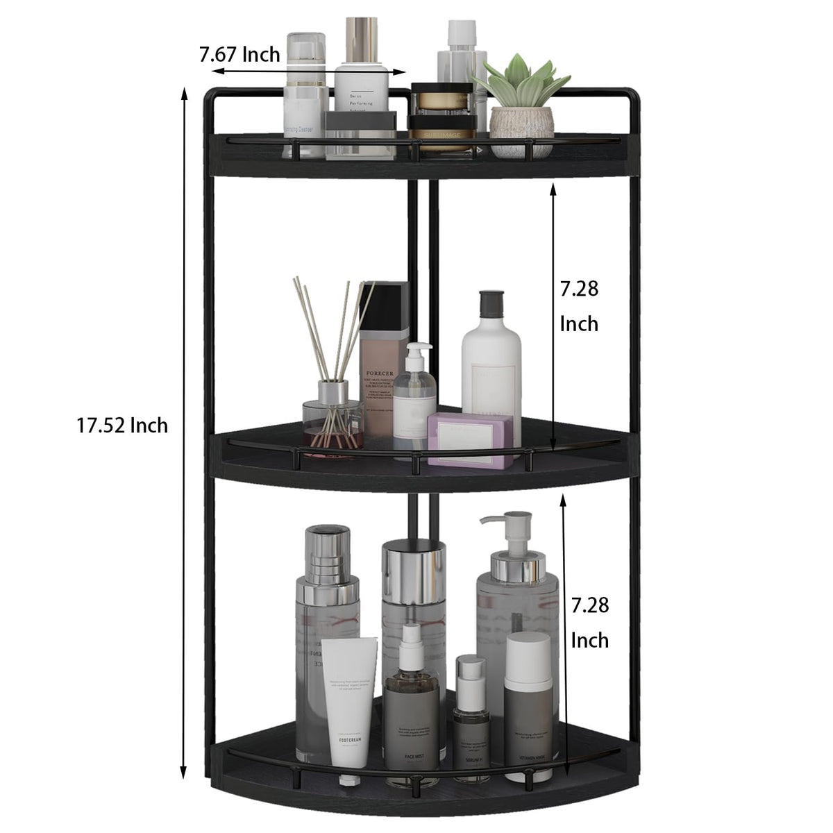 Dorhors 7.67x7.67x17.52-inch footprint fits compact spaces.