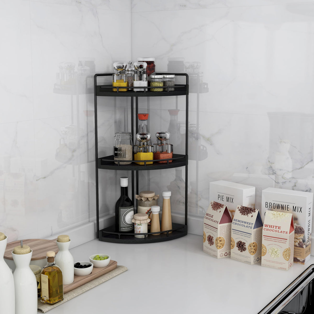 Dorhors easy-assembly cosmetic rack simplifies setup for spaces.