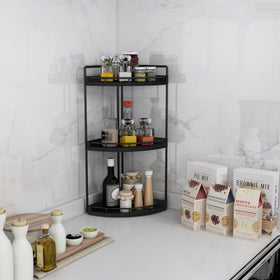 Dorhors easy-assembly cosmetic rack simplifies setup for spaces.
