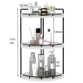 Dorhors Rustic White dresser-top organization for accessories.