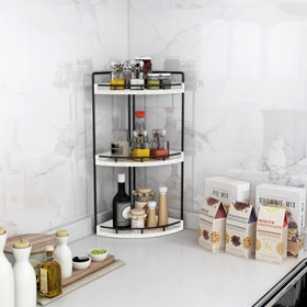 Dorhors Rustic White vanity top closeup highlighting open-access design.
