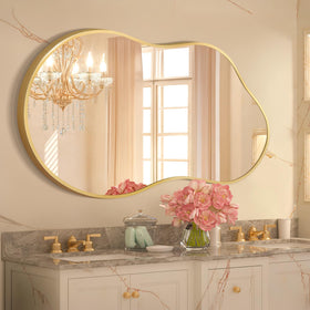 Dorlicecass gold frame detail highlighting the tempered glass surface