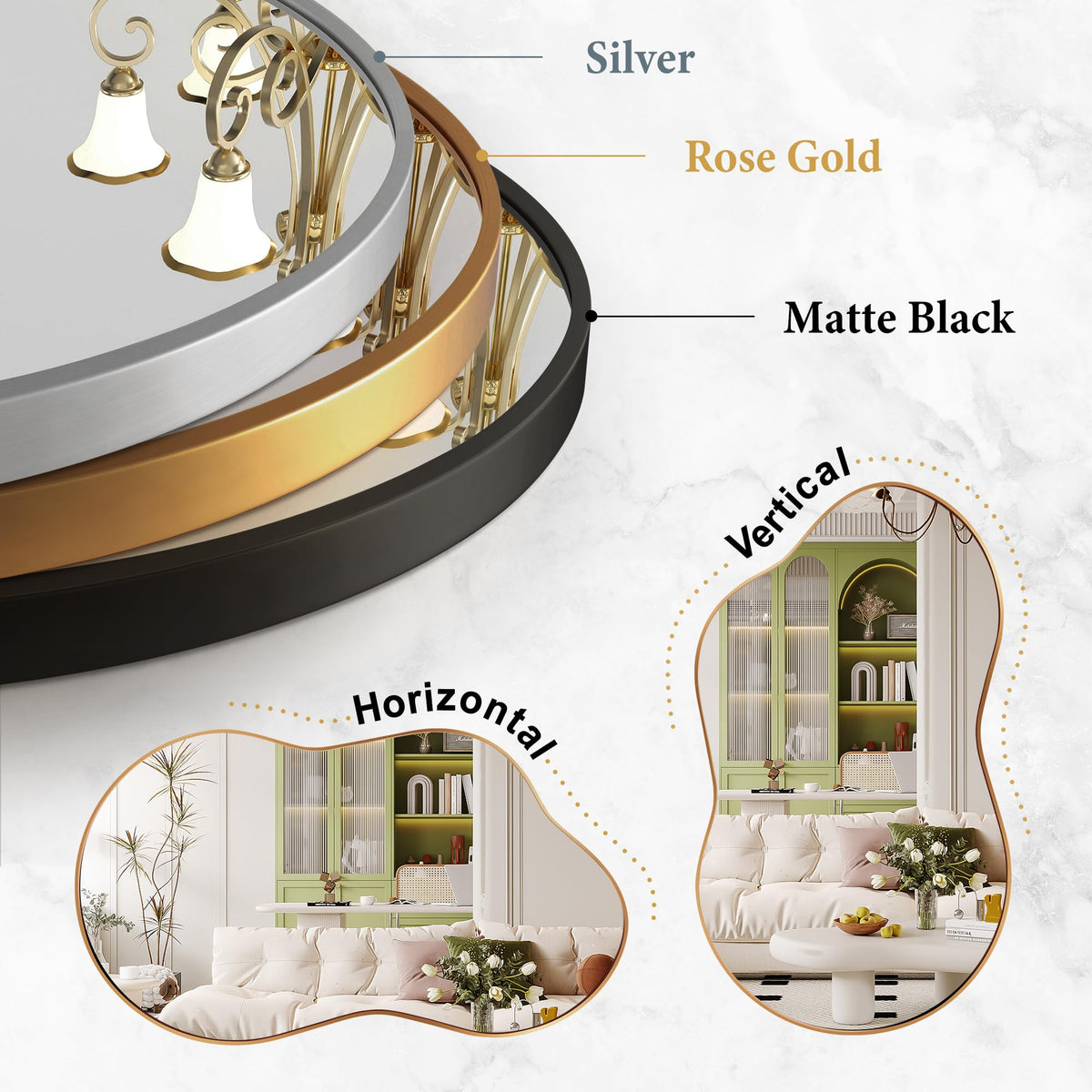 Dorlicecass two-way hanging mount for versatile installation