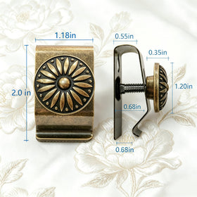 Doselves wall hanger clamps bronze metal secure versatile textile display.
