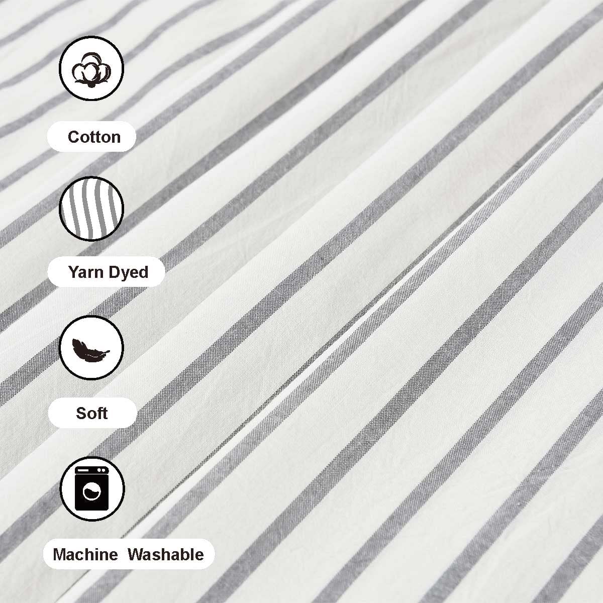 DOSLY IDÉES shower curtain features reinforced 12 buttonholes for secure hanging.