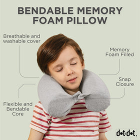 Dot&Dot car-seat pillow compatible for toddler headrest use