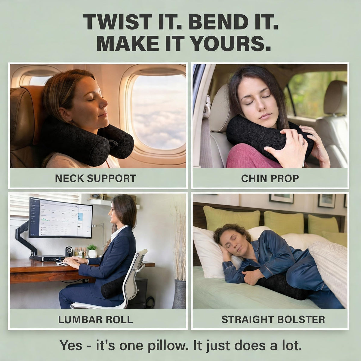 Dot&Dot memory foam closeup reveals plush texture and breathable cover for long flights.