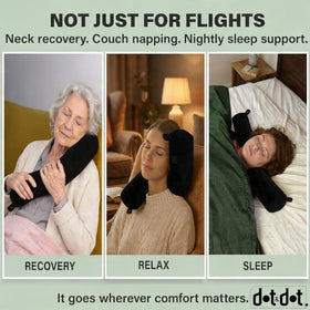 Dot&Dot neck-wrap design secures around the neck during flights.