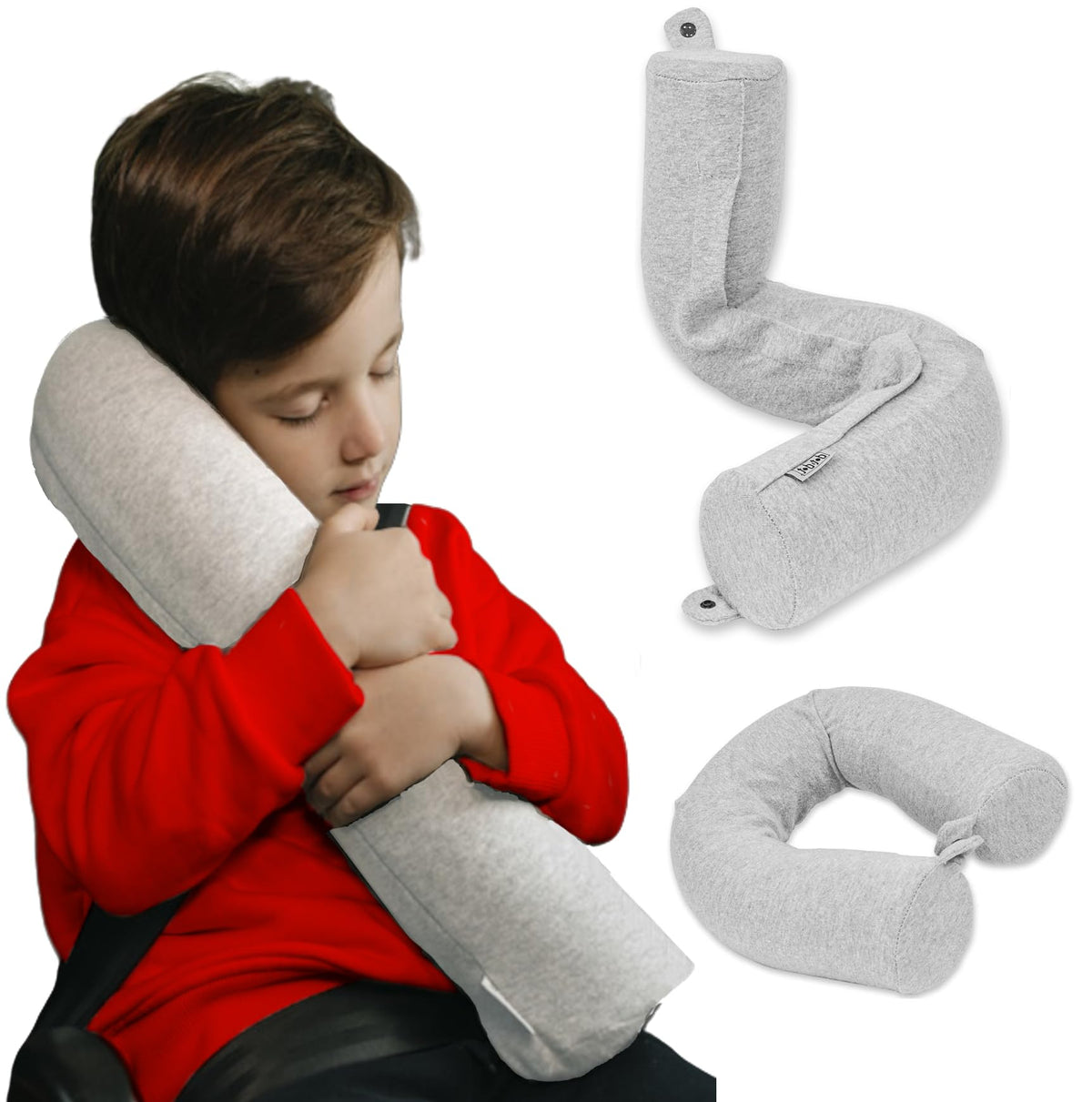 Dot&Dot Twist memory foam kids travel pillow on plane for flexible neck support