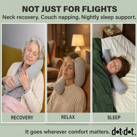 Dot&Dot Twist memory foam cushion reduces pressure on shoulders during travel