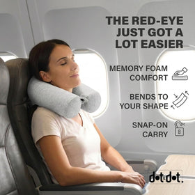 Dot&Dot Twist pillow in car seat provides adjustable neck and head support