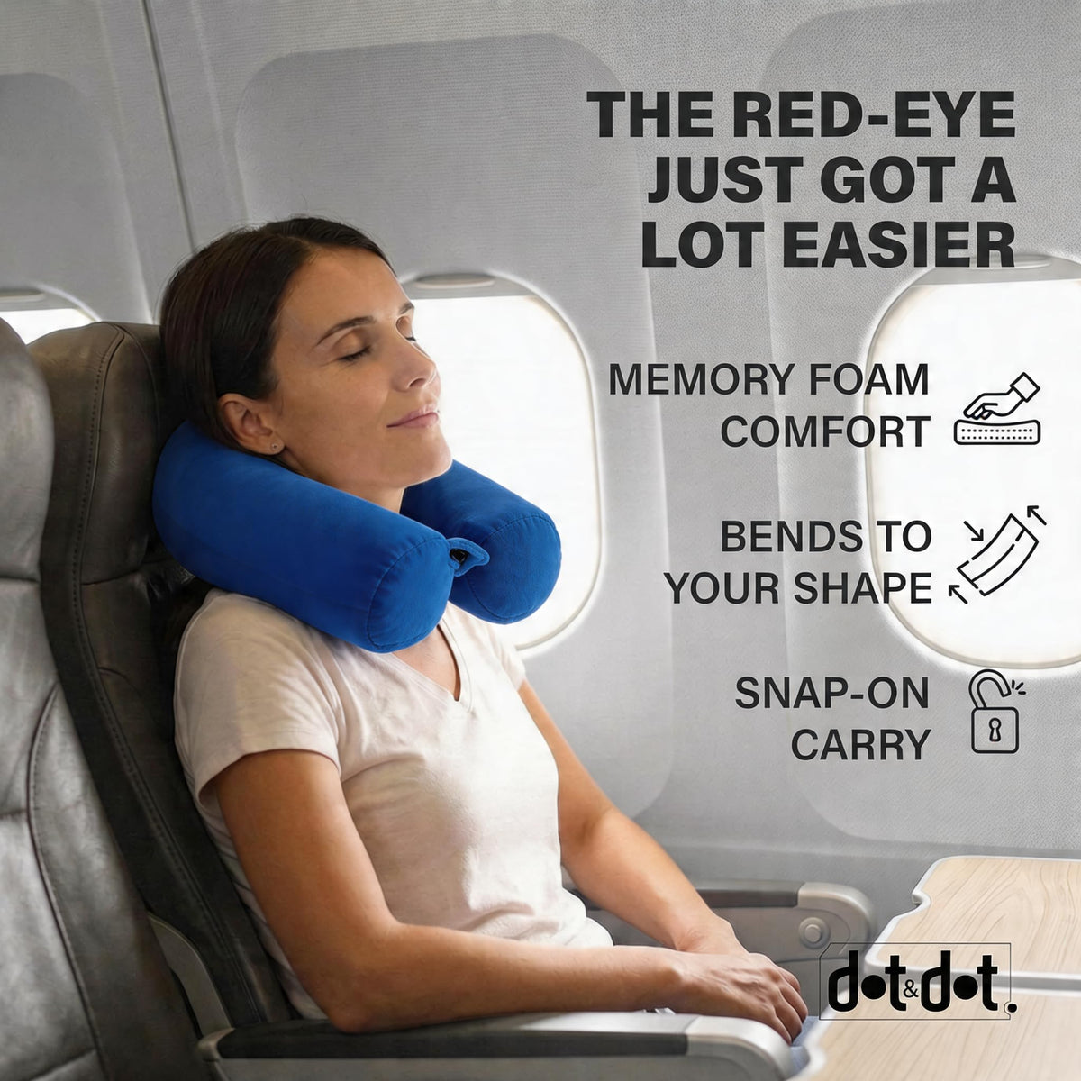 Dot&Dot Twist neck pillow shaped for customized contour fit