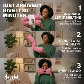 Dot&Dot Twist Memory Foam cushion has a machine-washable cover for freshness.