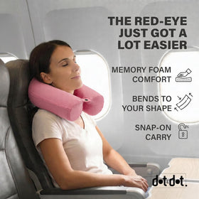 Dot&Dot Twist Memory Foam neck-support offers personalized comfort on planes.