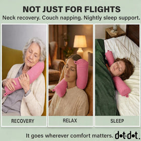 Dot&Dot Twist Memory Foam travel pillow supports car journeys and commutes.