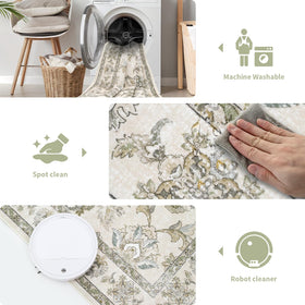 Dotiiorug machine washable design simplifies cleanup after spills.