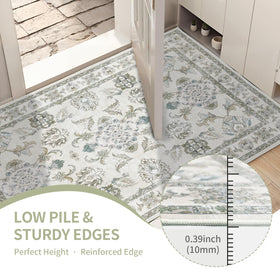Dotiiorug non-slip backing helps keep the rug secure on floors.