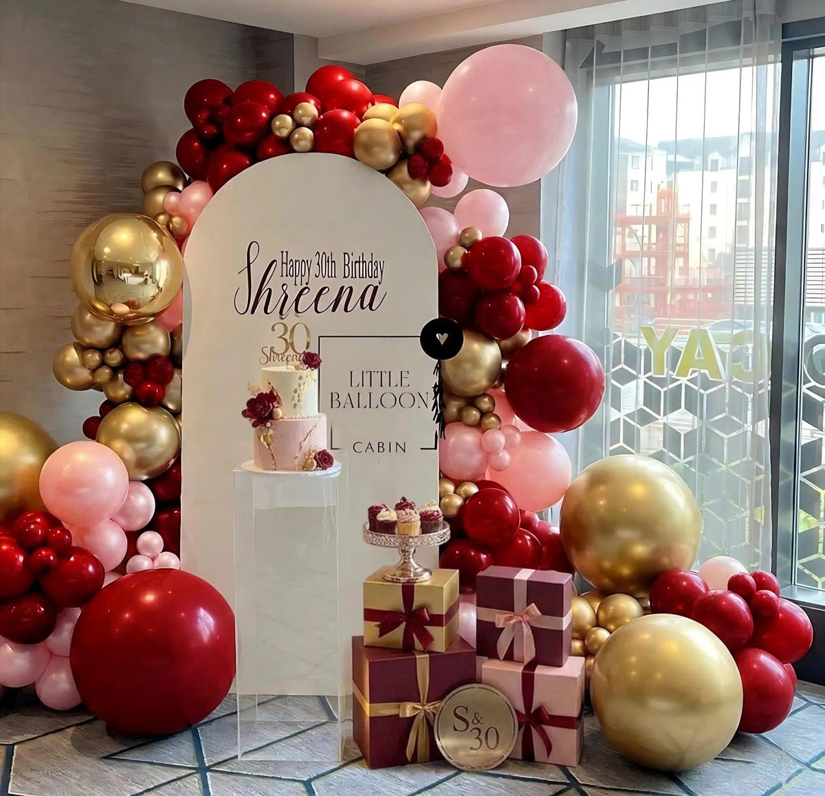 33ft white curling ribbon creates long, polished balloon tails.