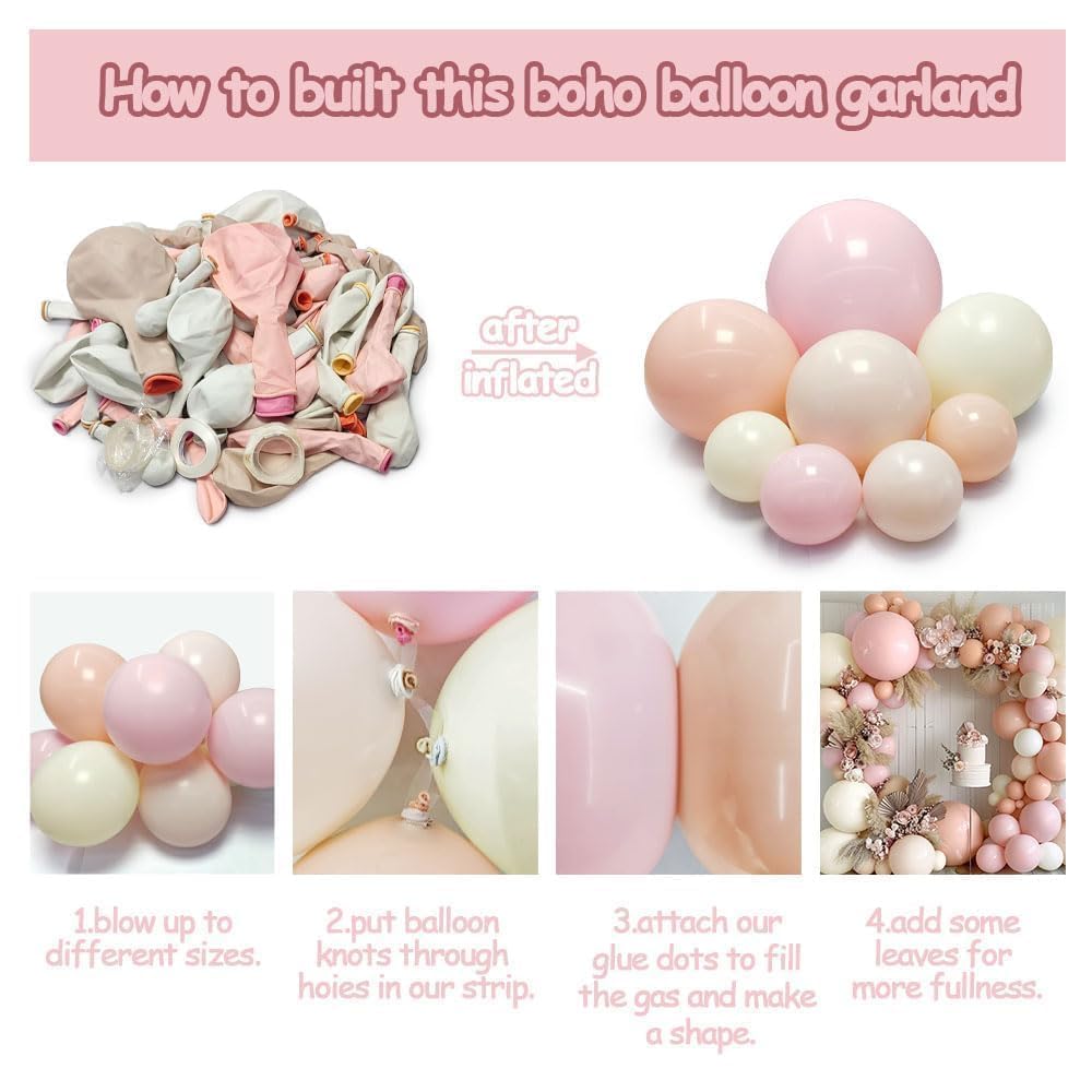 Double Layer Balloon tape and glue points aid quick, neat garland assembly