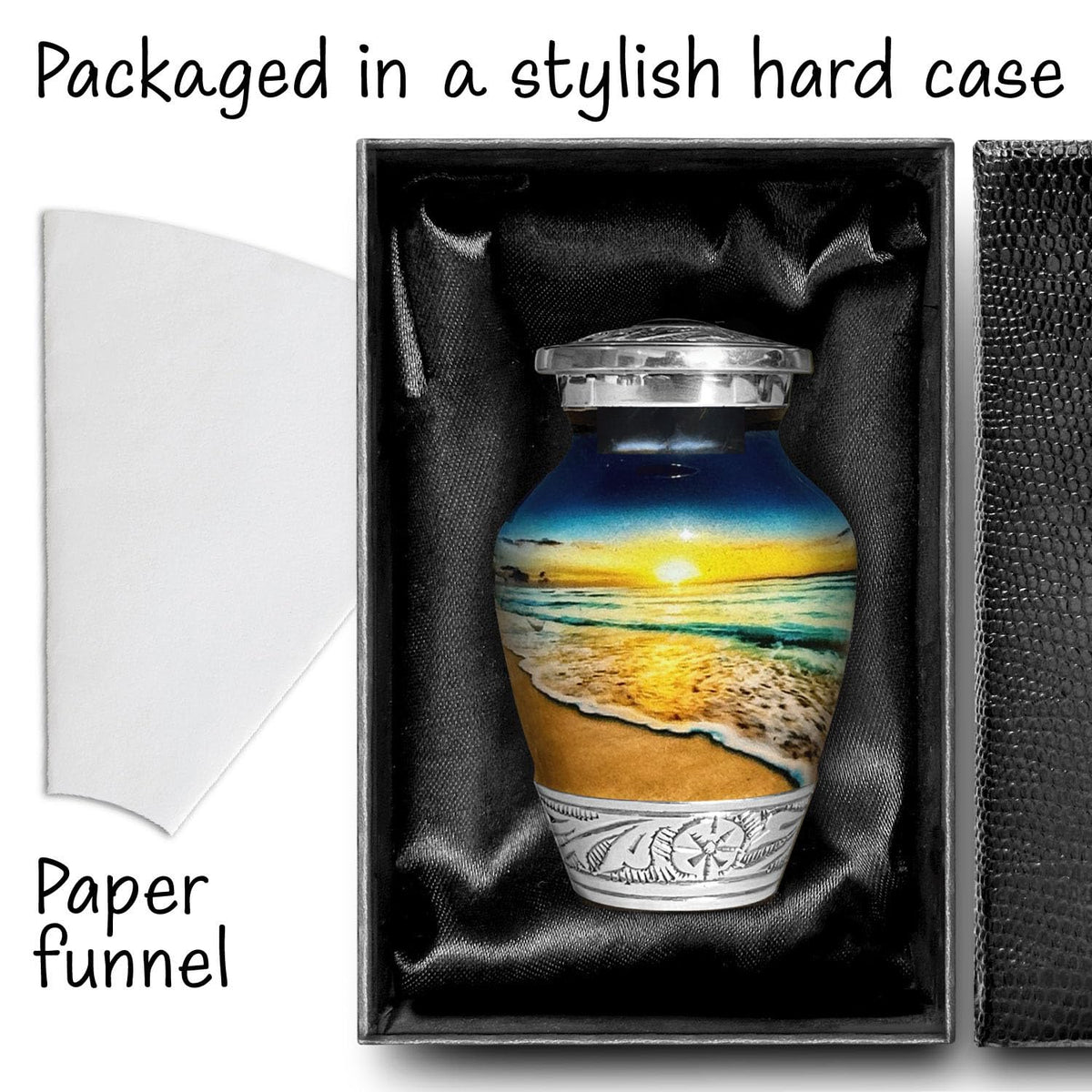Double Trouble handcrafted urn close-up highlights quality craftsmanship.