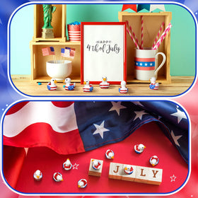DoubleFill patriotic eagle duck figurine brightens home decor and holiday displays.