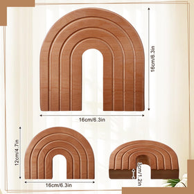 DoubleFill wooden arch decor large, creates layered display for shelves.