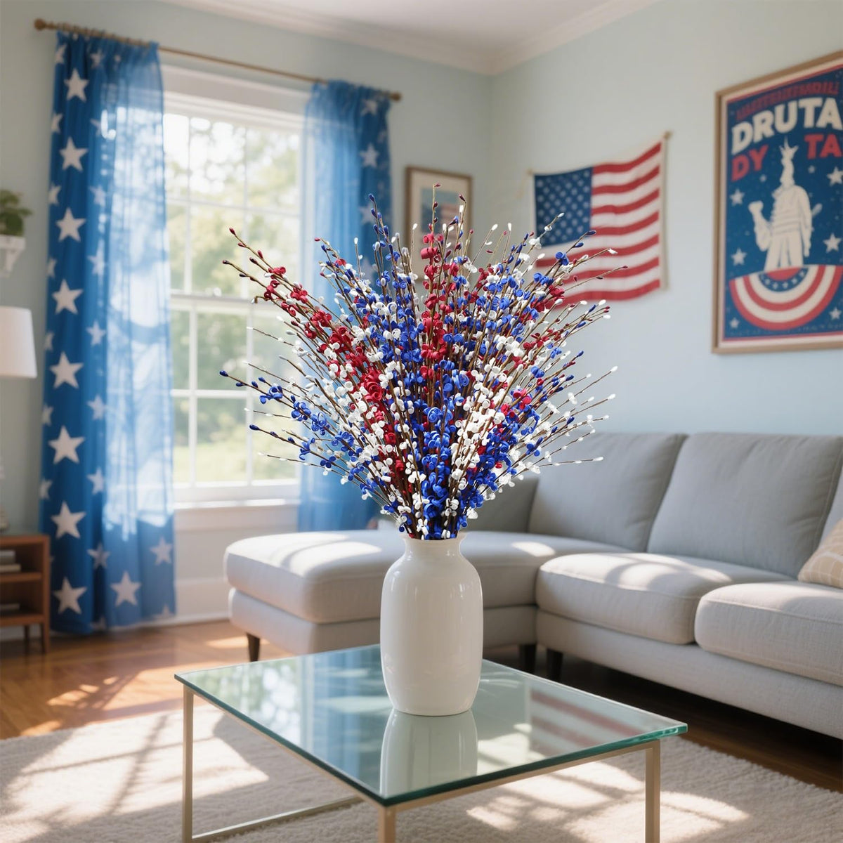 DoubleWood patriotic jasmine pick wreath idea for memorial and celebrations