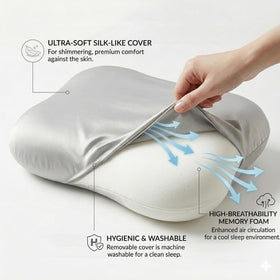 Doudou pillow compact size fits home, travel, dorm.