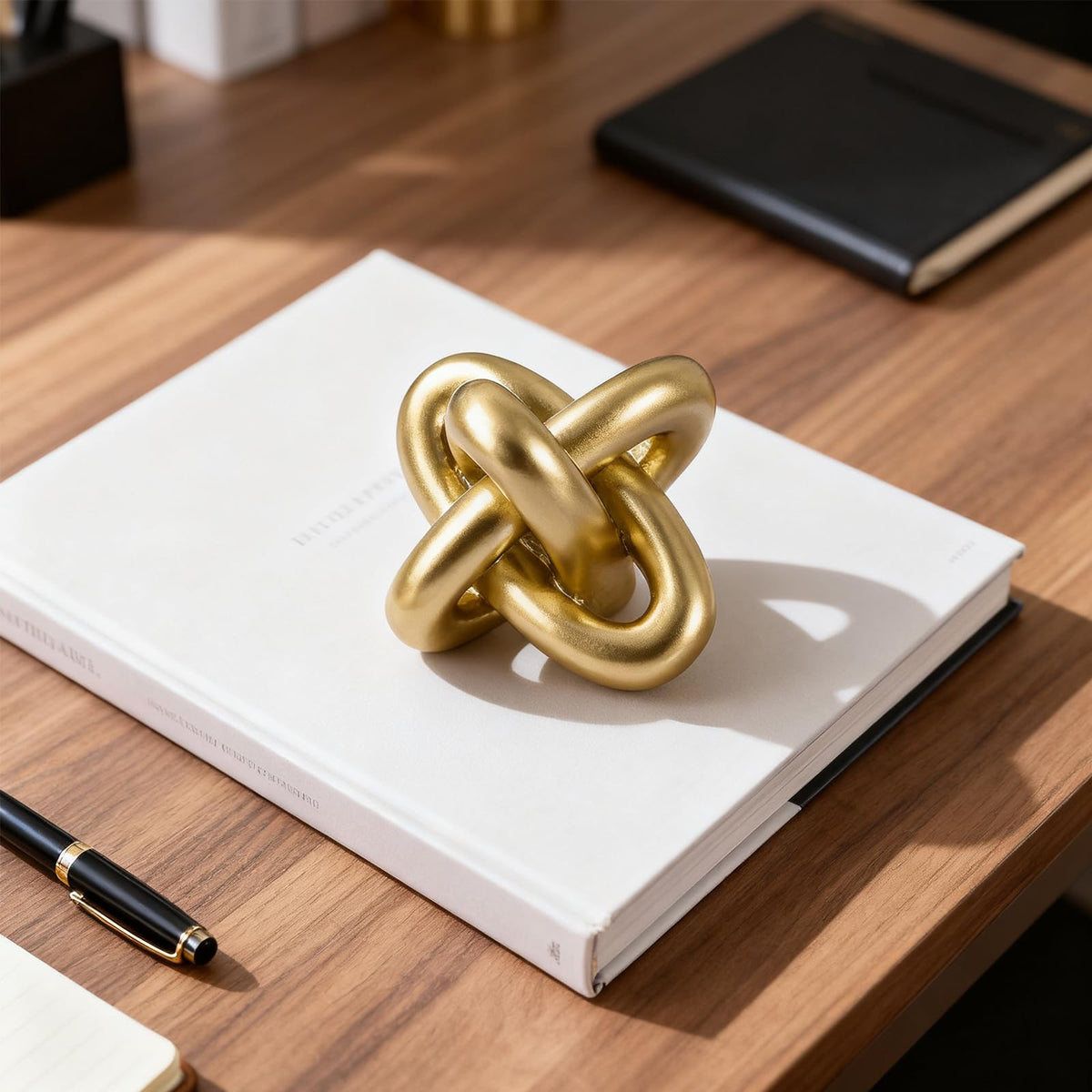 DOVDOV Resin Knot Art Piece for stylish shelves and mantels.