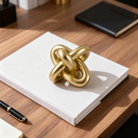 DOVDOV Resin Knot Art Piece for stylish shelves and mantels.