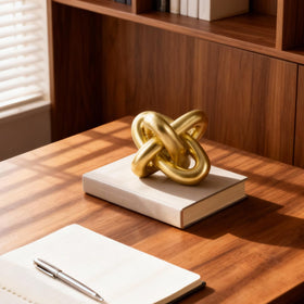 DOVDOV Shelf Art Knot Trio complements modern farmhouse interiors.