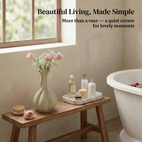 DOWAN durable stone-inspired ceramic vase for daily use